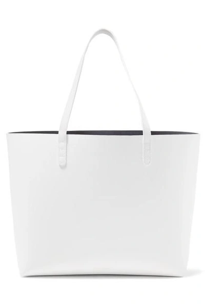 Mansur Gavriel Large Saffiano Leather Tote Bag In White