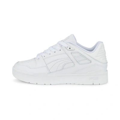 Puma Slipstream Invdr Lth Sneakers In White/white