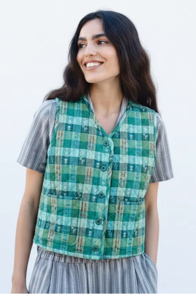 69206 Quilted And Reversible Vest In Multi