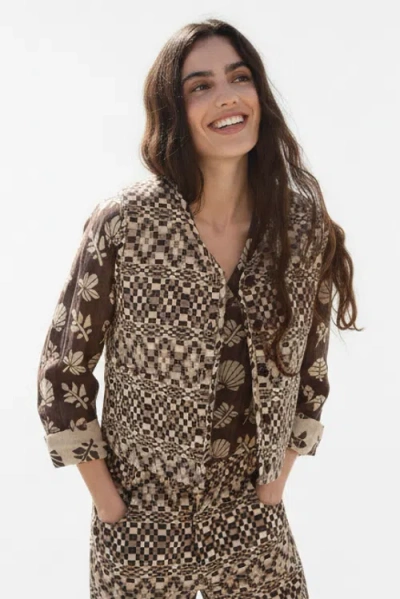 69206 Quilted And Reversible Vest In Multi