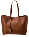 Saint Laurent Shopping Leather Tote In Brown