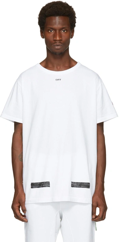 Off-white Brushed Diagonals T-shirt In White