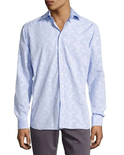 Etro Light-blue Slim-fit Cotton Shirt - Light Blue