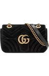 GUCCI SMALL GG MARMONT 2.0 MATELASSE VELVET SHOULDER BAG,446744K4D2T