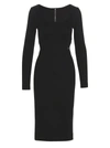 Dolce & Gabbana Milano Rib Midi Dress With Dg Logo