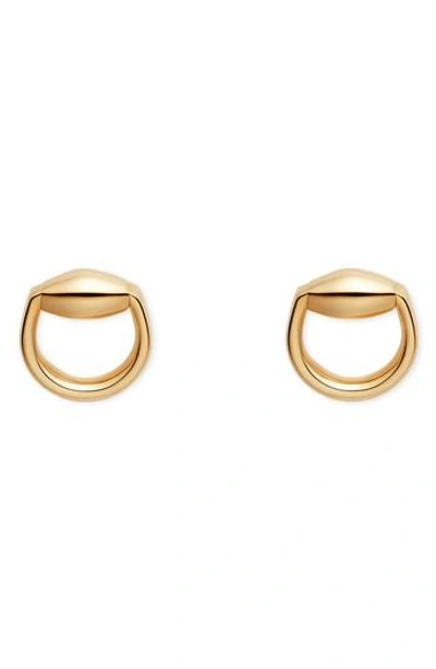 Gucci Horsebit 18k Yellow Gold Stud Earrings