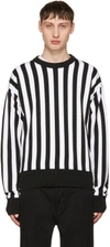 AMI ALEXANDRE MATTIUSSI Black & White Striped Sweater