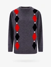 Alessandra Rich Intarsia-patterned Wool Jumper In Grey