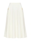 Valentino Crepe Couture Midi Skirt Woman Ivory 38 In Nude & Neutrals