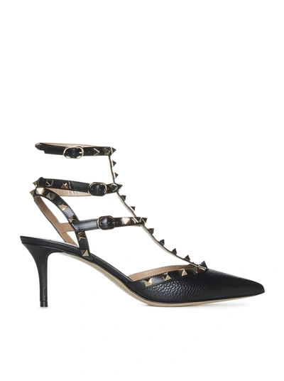 Valentino Garavani Rockstud 70mm Leather Pumps In Black