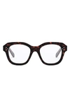 Celine Bold 3 Dots 50mm Butterfly Optical Glasses In Dark Havana