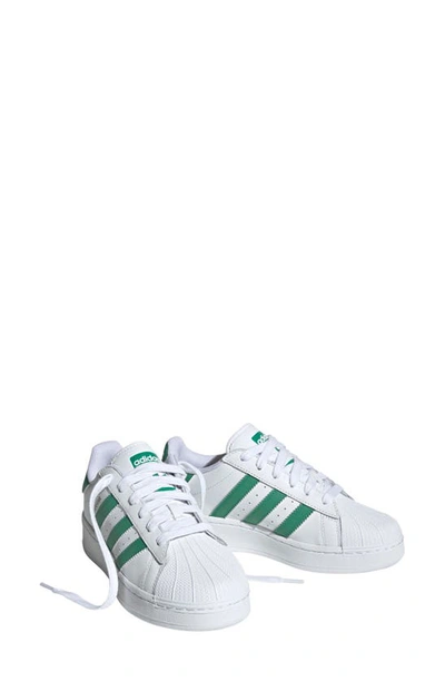 Adidas Originals Superstar Xlg Sneaker In White/green