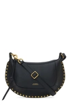 Isabel Marant Oskan Moon Leather Shoulder Bag In Black