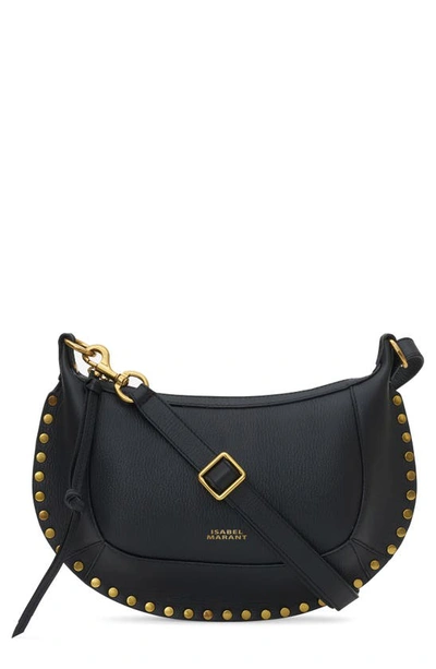 Isabel Marant Oskan Moon Leather Shoulder Bag In Black