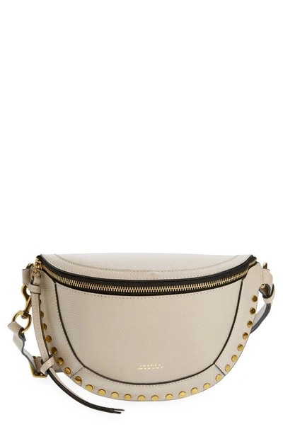 Isabel Marant Skano Grainy Leather Belt Bag In Beige