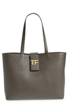 TOM FORD SMALL EAST/WEST GRAINED LEATHER TOTE