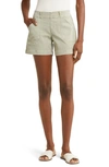 Spanx 4-inch Stretch Twill Shorts In Olive Oil