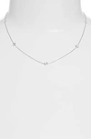 Roberto Coin Women's Diamond By The Inch 18k White Gold & Diamond 5-station Necklace/18"