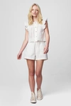 Blanknyc Eyelet Crop Shirt In Glimmer Of Hope