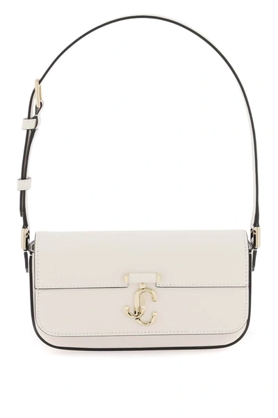 Jimmy Choo Mini Leather Avenue Shoulder Bag In White