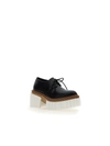 Stella Mccartney Lace Up And Monkstrap Eco Leather In 1002 Vintage Black