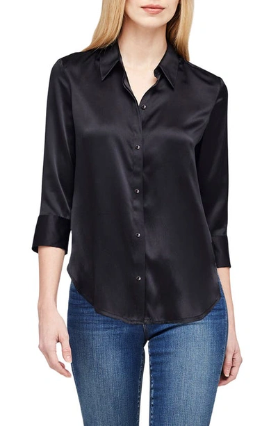 L AGENCE DANI SILK CHARMEUSE BLOUSE