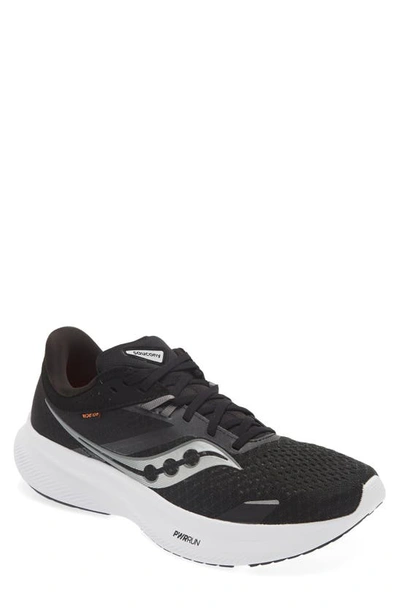 Saucony Mens  Ride 16 In Black/ Whit