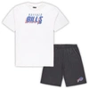 CONCEPTS SPORT CONCEPTS SPORT WHITE/CHARCOAL BUFFALO BILLS BIG & TALL T-SHIRT AND SHORTS SET