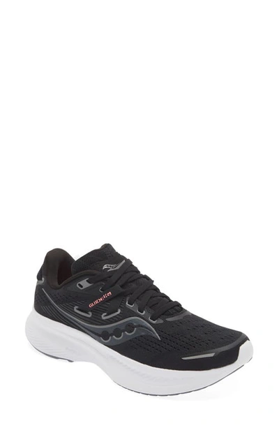 Saucony Guide 6 Running Shoe In Black/ Whit
