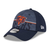 New Era Navy Chicago Bears 2023 Nfl Training Camp Alternate Logo 39thirty Flex Fit Hat In Navy
