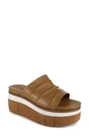 NATIONAL COMFORT KAYCI SCRUNCHED PLATFORM SLIDE SANDAL