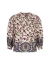 Etro Printed Ruffle-embellished Top In White