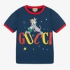 GUCCI NAVY BLUE COTTON THE JETSONS T-SHIRT
