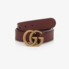 GUCCI RED LEATHER GG BELT