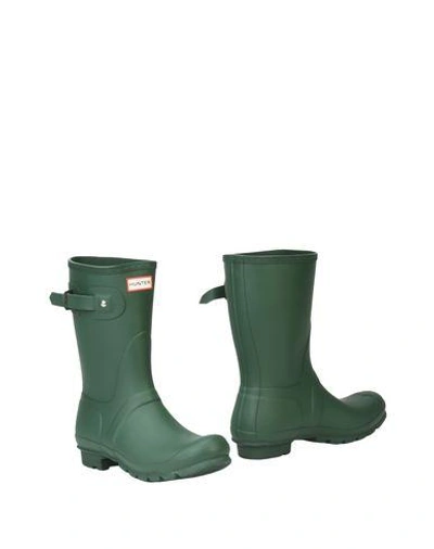 Hunter Original Waterproof Rain Boot In Green