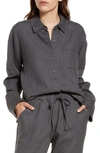 Parachute Linen Shirt In Coal