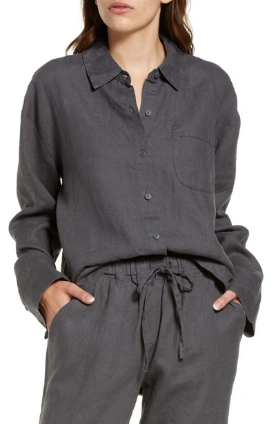 Parachute Linen Shirt In Coal