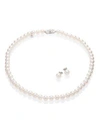MIKIMOTO 8MM Akoya Pearl Stud Earrings & Necklace Gift Set