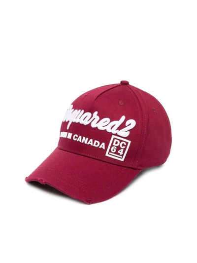 Dsquared2 Baseball Cap In Pink & Purple