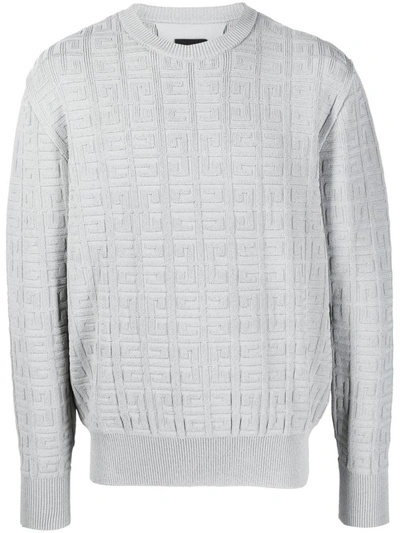 Givenchy Gray 4g Sweater In 051-pearl Grey