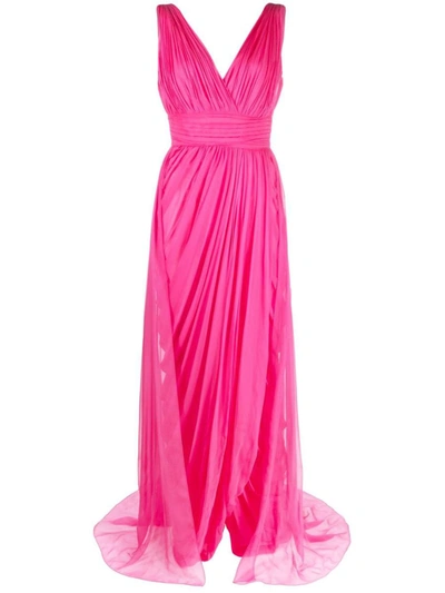 Alberta Ferretti Silk Dress In Pink