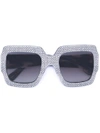 GUCCI oversized square frame rhinestone sunglasses,GG0048S12117232