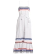 LISA MARIE FERNANDEZ White Ric-Rac Trimmed Linen Slip Dress,271125055768013387