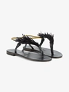 ÁLVARO GONZÁLEZ ÁLVARO BLACK FEATHER ANDREINA SANDALS,ANDREINAFEATHER12122828