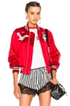 OFF-WHITE GREENLAND BOMBER JACKET IN METALLICS, RED.,OWEA061S173732122088