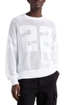 Amiri Men's Tiger Mesh Graphic Crew Sweater In White