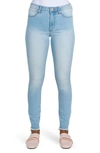 ARTICLES OF SOCIETY HEATHER HIGH WAIST FRAY HEM ANKLE CROP SKINNY JEANS