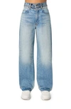 AMIRI DOUBLE WAISTBAND WIDE LEG JEANS