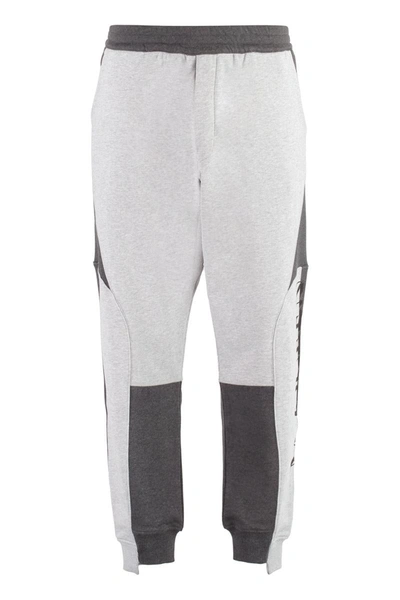 Alexander Mcqueen Logo Printed Colourblock Track Pants In White