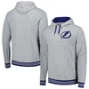 Mitchell & Ness Men's  Heather Gray Tampa Bay Lightning Classic French Terry Pullover Hoodie In Heather Gray
